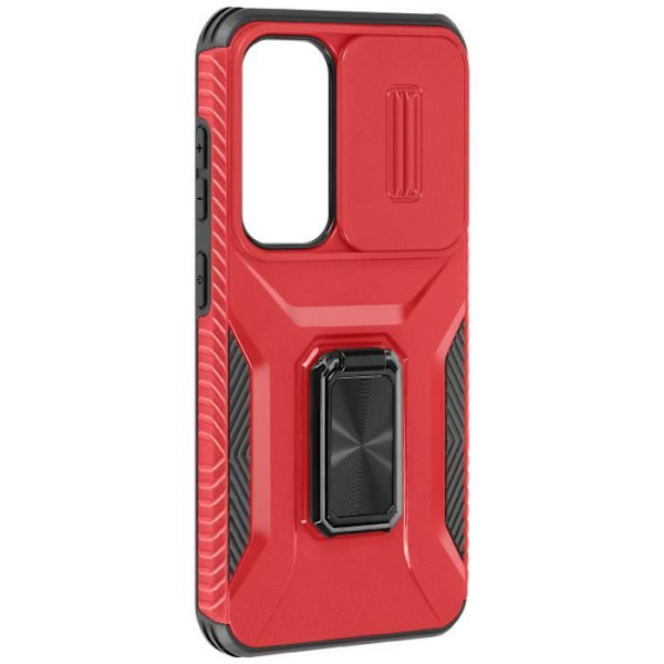 Fodral för Samsung Galaxy S24 Ring Support Camera Cover Röd Röd