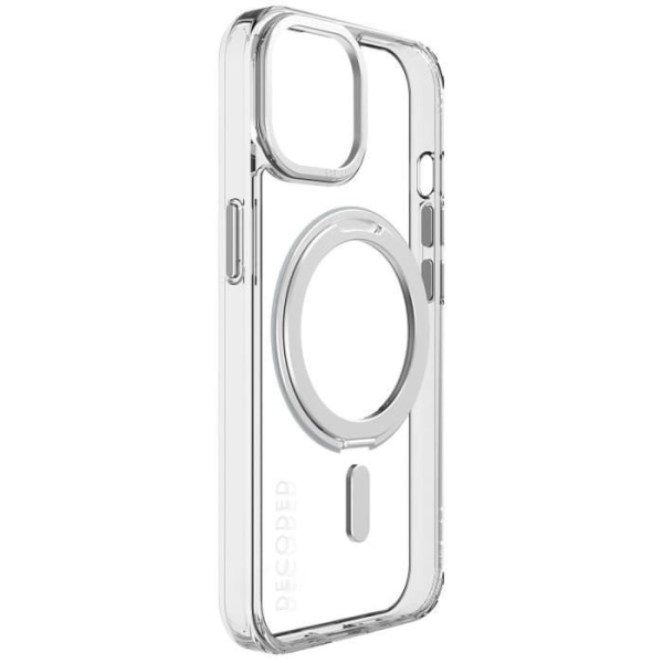 Skal för iPhone 15 Pro - DECODED - Transparent - Stödrem - Återvunnet material Vit