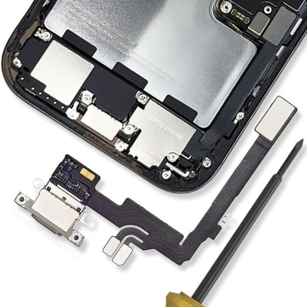 USB-C laddningskontakt för iPhone 16 Pro Grå Grå