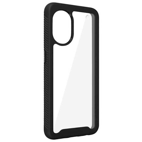 Coque - AVIZAR - Oppo Reno 8 Lite 5G - Transparent Bak - Svart Silikon - Förstärkt Skydd Transparent + Svart