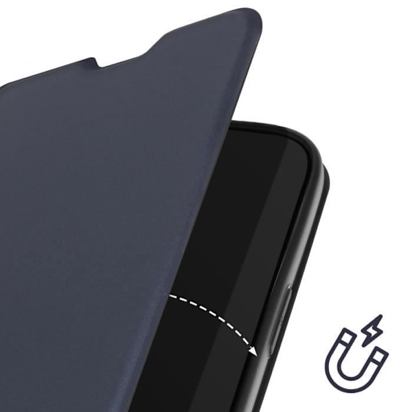 Fodral till iPhone 16 Plus - AVIZAR - Soft touch - Korthållare - Videostöd - Night Blue Blå