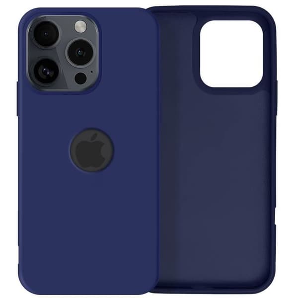 Cover til iPhone 16 Pro - AVIZAR - Soft Touch mat fleksibel silikone - Midnatsblå - Forstærket beskyttelse Blå