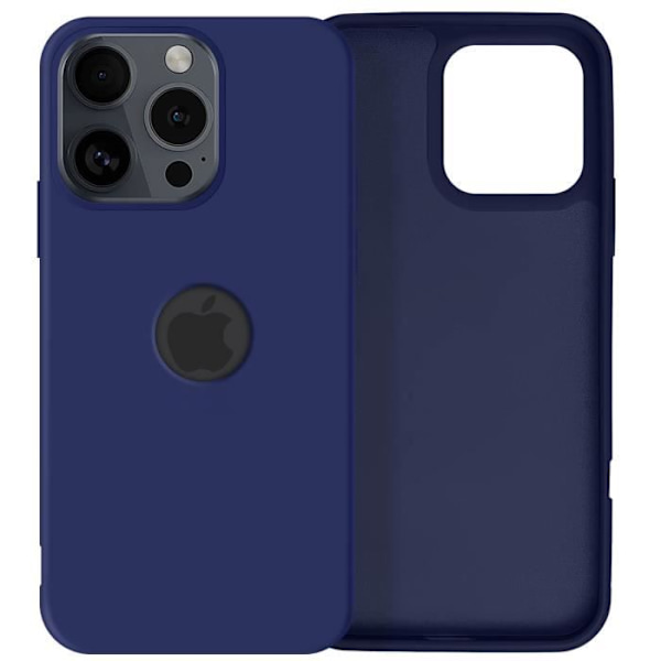 Kotelo iPhone 16 Prolle - AVIZAR - Soft Touch Matte joustava silikoni - Midnight Blue - Vahvistettu suoja Blå