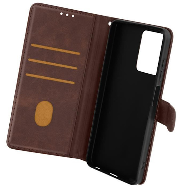 Etui til HMD Pulse Pro - AVIZAR - Lanyard Klap Støtte Tegnebog - Brun - Semi-stiv - Glat kastanj