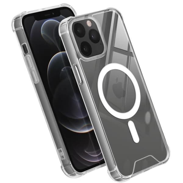 Skyddsskal - AVIZAR - iPhone 12 Pro - Silikongel - Stötsäker - Genomskinlig Transparent