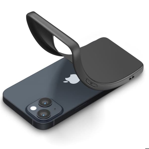 Silicone Cover til iPhone 14 med Diskret og Stødabsorberende Beskyttelse Mayaxess Sort Svart