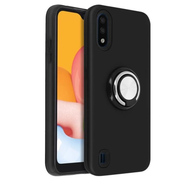 Coque Antichoc - Samsung - Galaxy A01 - Bære-ring - Video-støtte - Sort Svart
