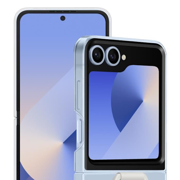 Originalfodral för Samsung Galaxy Z Flip 6 med Samsung Transparent Tunn Silikonring Transparent