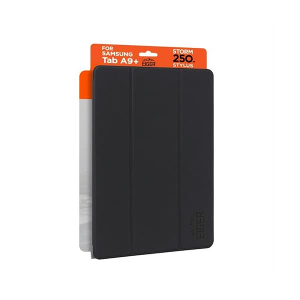 Magnettinen Folio-kotelo Galaxy Tab A9 Plus -tabletille, jossa on kynäpaikka, Eiger Musta Svart