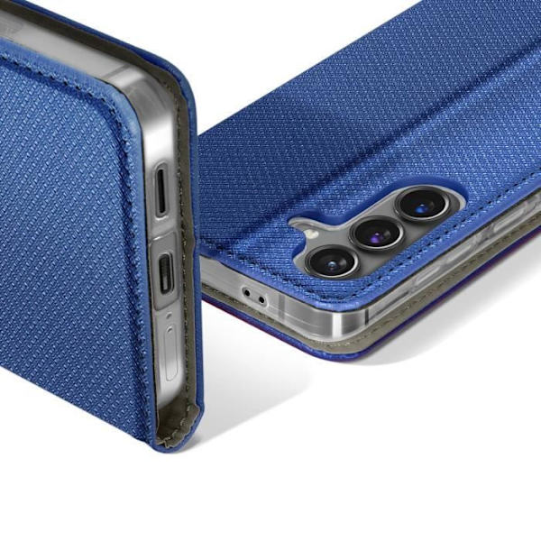 Fodral till Samsung Galaxy S24 Plus - AVIZAR - Smart Collection - Korthållare - Blå Blå