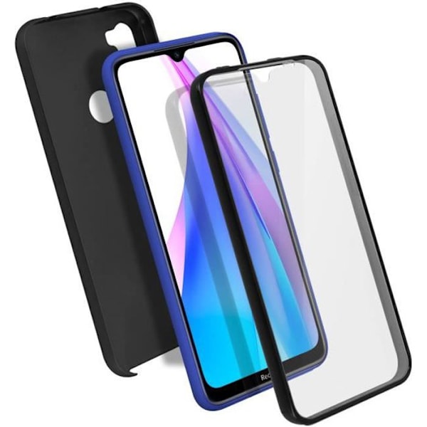 Koko suojaava kuori - AVIZAR - Xiaomi Redmi Note 8T - Ohut ja kevyt muotoilu - Jäykkä ja joustava - Musta Svart