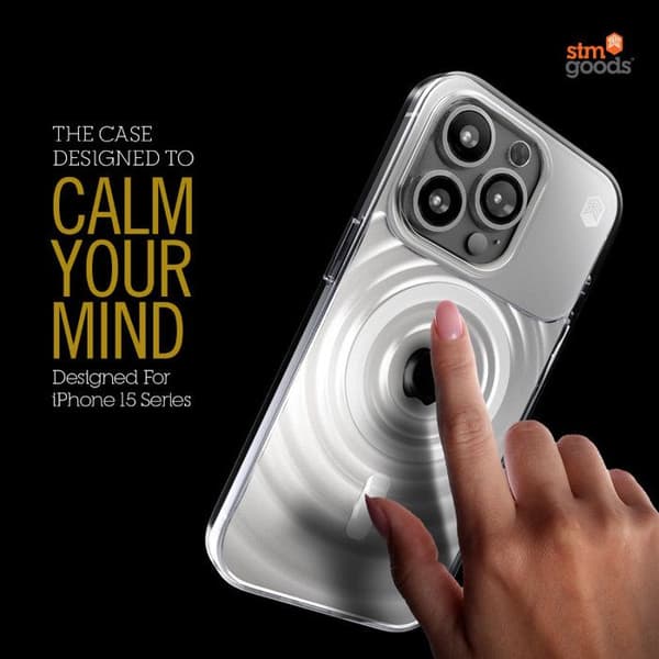STM Reawaken Ripple MagSafe - Cover til iPhone 15 Pro Max (Gennemsigtig)