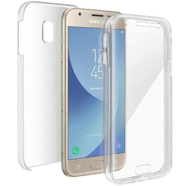 Kotelo - AVIZAR - Galaxy J3 2017 - Täysi suoja - Erittäin läpinäkyvä Transparent