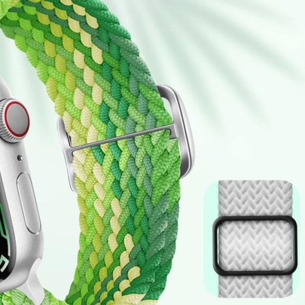 Rem för Apple Watch 41 mm / 40 mm / 38 mm Andas flätad nylon limegrön limegrön