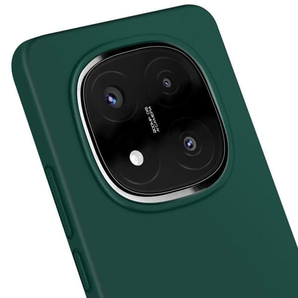 Coque - Redmi Note 14 Pro och 14 Pro Plus - Halvstyv silikon - Stötresistent skydd - Grangrön Grön