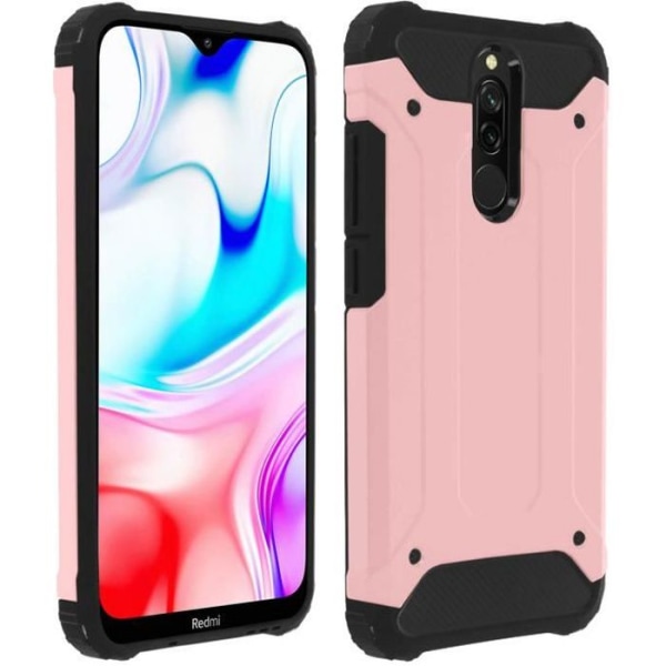 Fodral Xiaomi Redmi 8 / 8A Design Relief Bi-material Anti-fall 1,8 m roséguld