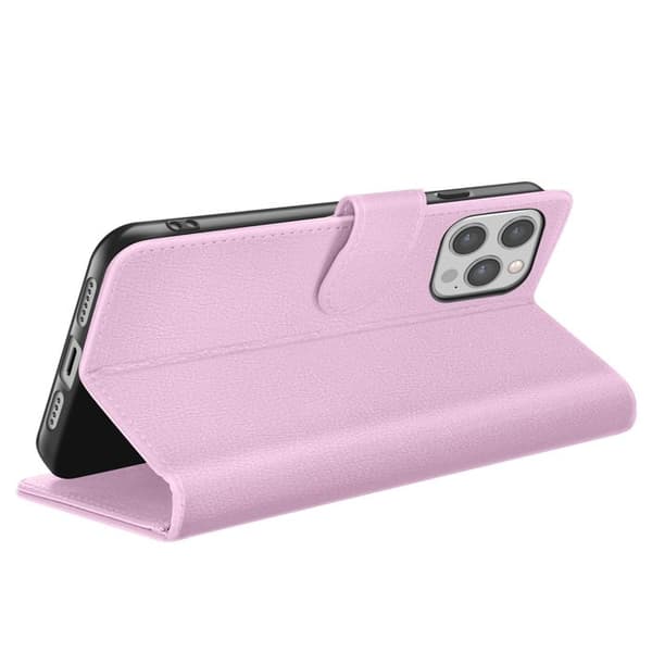 Pungetui - ZANAÉ - iPhone 12 Pro Max - Rosa - Antiglid - Videostøtte Rosa