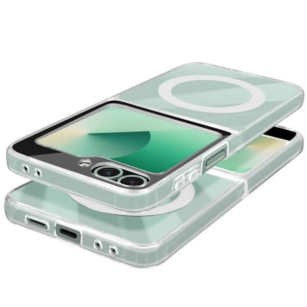 MagSafe Taske til Samsung Z Flip 6 - AVIZAR - Hard Contour Soft Forstærket Transparent Transparent