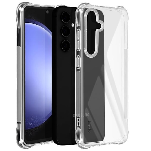 Coque - IMAK - Samsung Galaxy S24 FE - Silikone Antichok - Transparent - Forstærket Bumper Transparent
