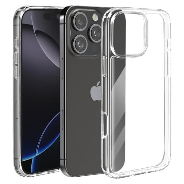 Kotelo iPhone 16 Pro Max -puhelimelle Iskunkestävä, kaksimateriaalia ohut ja kevyt läpinäkyvä Transparent