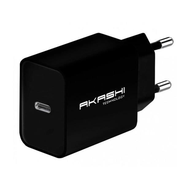 USB-C-laturi - Akashi - 20W - Nopea lataus - Musta - Älypuhelimille