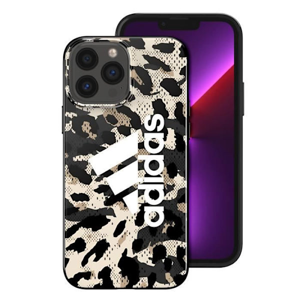 Silikonetui til iPhone 13 Leopard Print Forhøjede Kanter - ADIDAS - Sport Leopard Svart