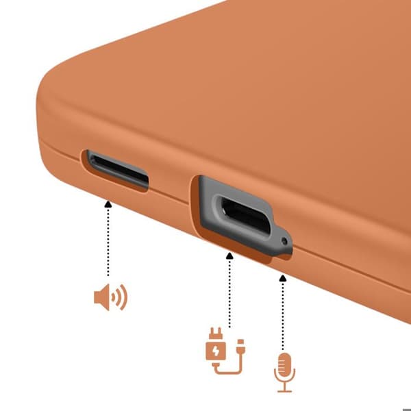 Siliconfodral för Galaxy S25 FE med förstärkt kamerablock i brunt brun