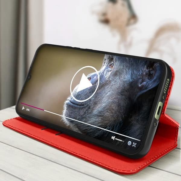 Plånbokscase - Samsung - Galaxy A54 5G - Röd - Magnetisk knapp - Videsupport Röd
