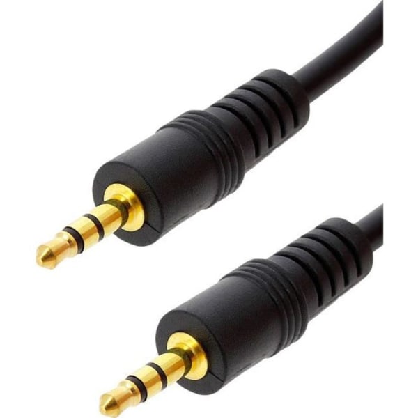 Lydkabel - LINQ - Han-Han 3,5 mm - 5m - Stereolyd - Sort Svart