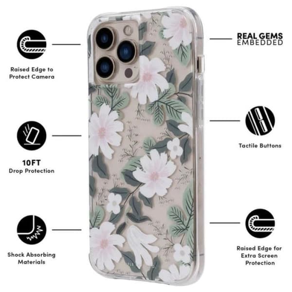 Rifle Paper Clear - Cover til iPhone 13 Pro (Willow) - 0840171706505