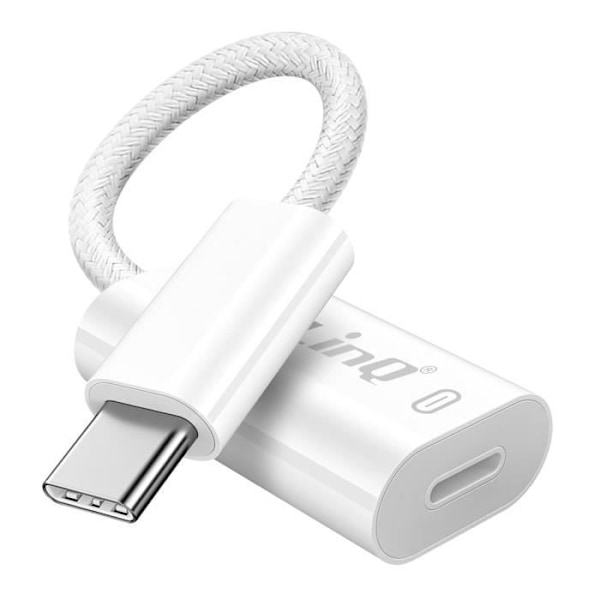 USB C till Lightning Adapter Snabbladdning Effekt 60W Leverans LinQ Vit