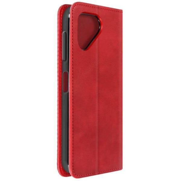 Taske til Fairphone 5 - AVIZAR - Geo Red Collection - Fuld beskyttelse - Video stativ funktion Röd