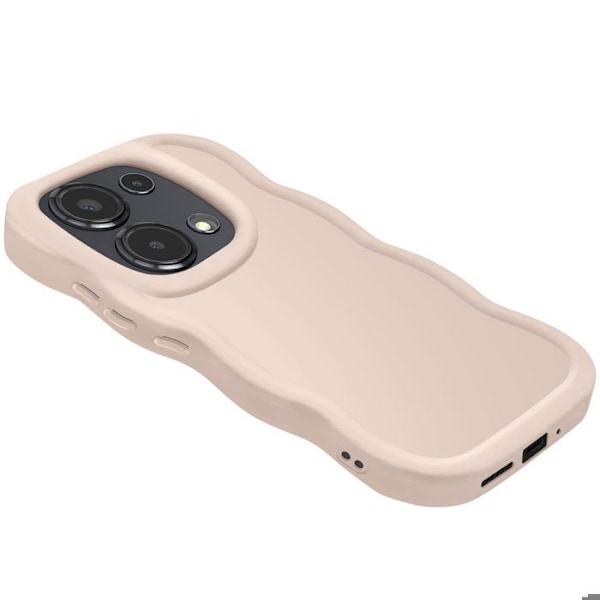 Xiaomi Redmi Note 13 Pro ja Poco M6 Pro Shockproof Silikoni Kuori Beige Beige