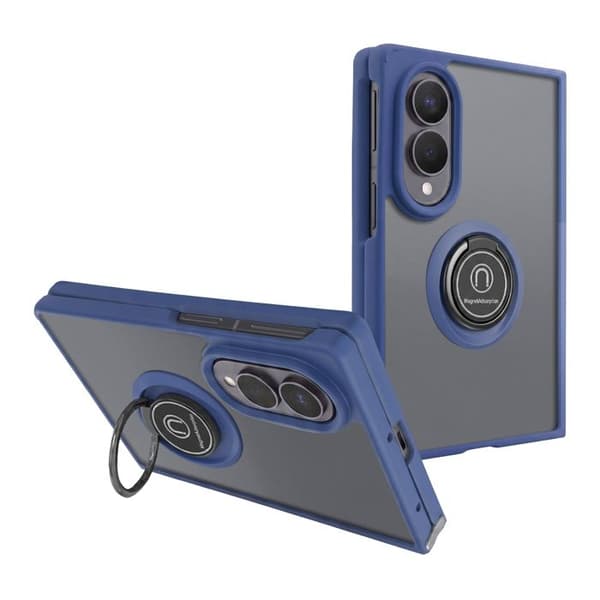 Skydd för Samsung Galaxy Z Fold 8 med ringstöd och magnetisk fäste blå natt Blå