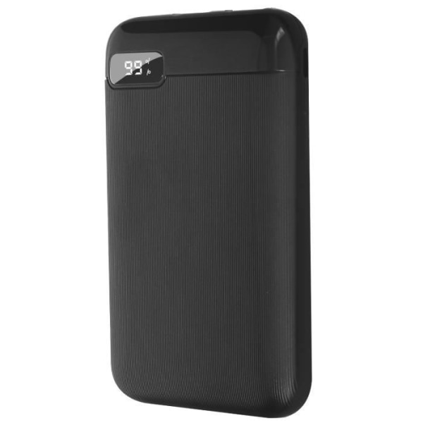 Backupbatteri 5000mAh 2 USB-utgångar Digital LCD-skärm Setty Noi Black