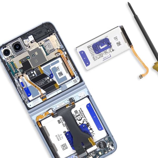 Hovedbatteri til Galaxy Z Flip 6 Kapacitet 1130mAh Model EB-BF741ABE Grå Grå