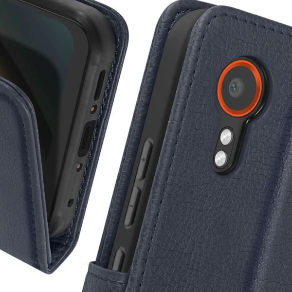 Etui til Samsung Galaxy Xcover 7 - AVIZAR - Wallet Flip og Video Support - Midnight Blue Blå