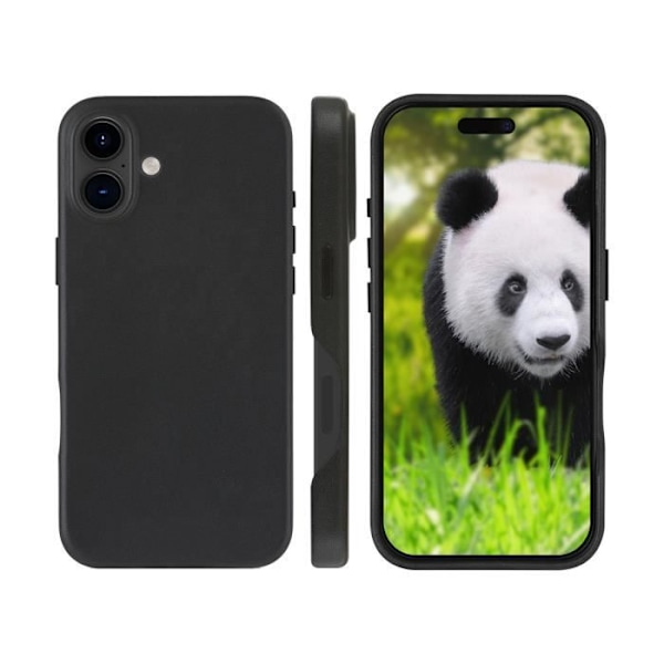iPhone 16 Pro - DBRAMANTE1928 - Lynge-malli - MagSafe-yhteensopiva - Musta nahka - 2 in 1 Svart