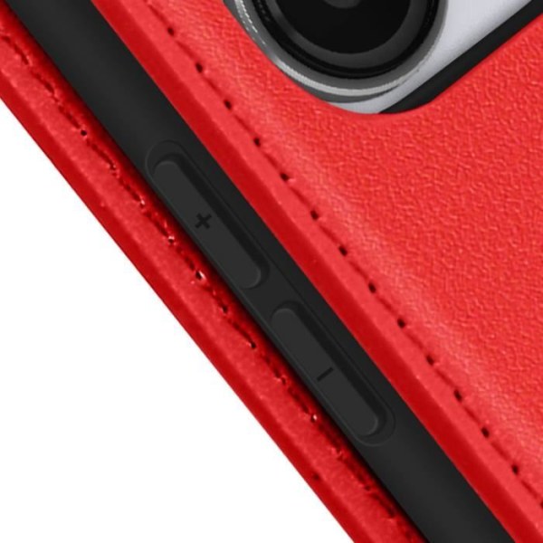 Fodral för Vivo Y72-korthållare Videostöd Magnetic Flip Red