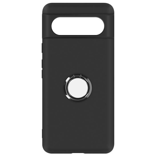 Etui - AVIZAR - Google Pixel 8 - Blød silikone - Integreret metalring - Sort Svart