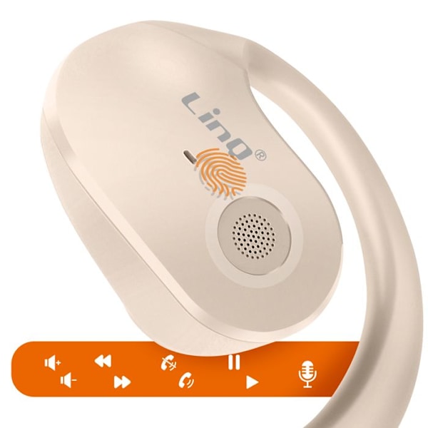 Bluetooth høretelefoner Clip knoglesensation mikro opkald berøringsfølsom LinQ beige Beige