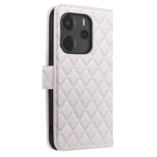 Kuori Redmi Note 14 4G Lompakko Timanttikuvio Valkoinen Vit