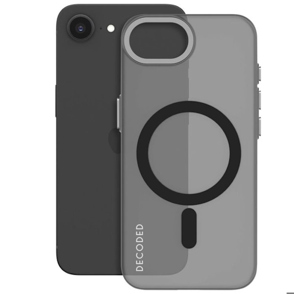 Coque pour iPhone 16e MagSafe Antimicrobe Soft Touch Decoded Gris Grå