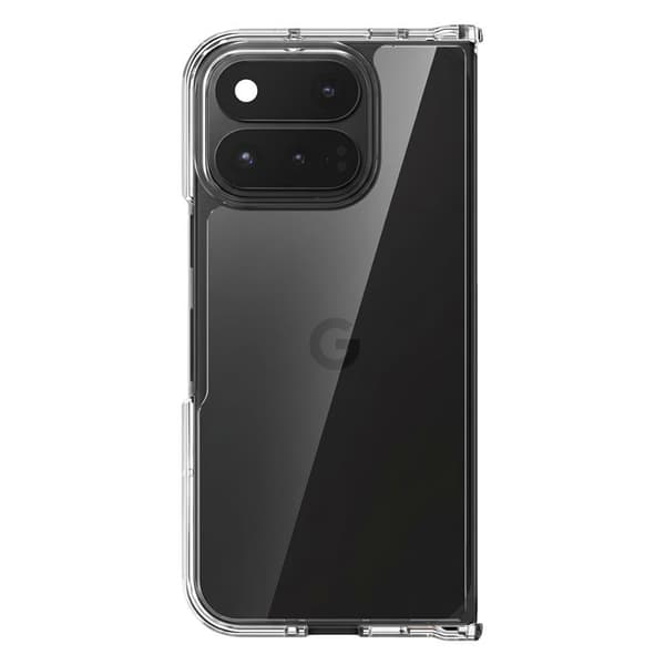 Google Pixel 11 Pro Fold -kansi, kaksimateriaalinen muotoilu läpinäkyvällä sarannalla Vit