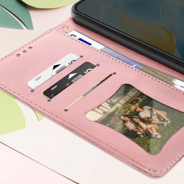 Mandala Kukat Kotelo - AVIZAR - Honor 200 Lite - Lompakko Kahvallinen Tuki - Vaaleanpunainen Rosa