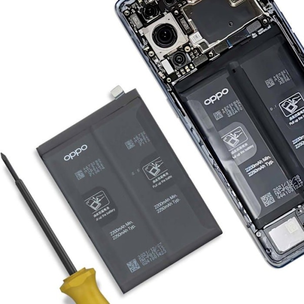 Intern batteri til Oppo Reno 6 Pro 4500mAh Original Oppo Hvid Vit