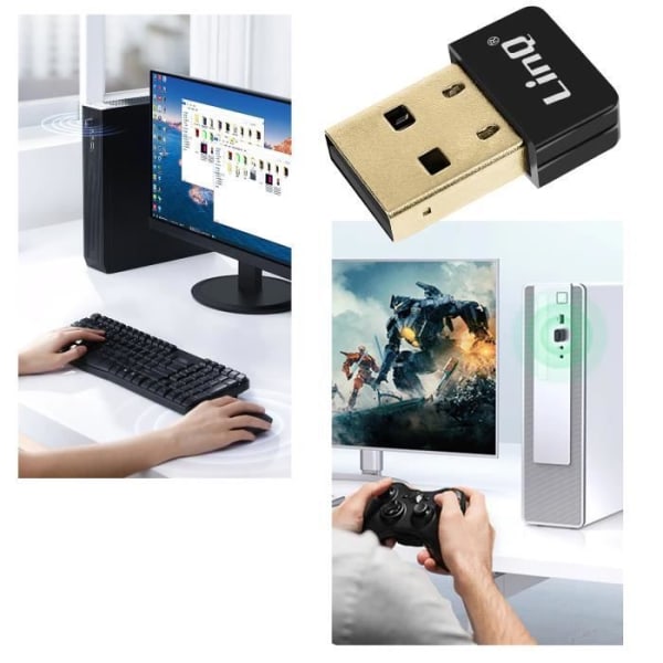 LinQ Ultra-Compact Network Adapter 150 Mbps WiFi USB Stick Sort