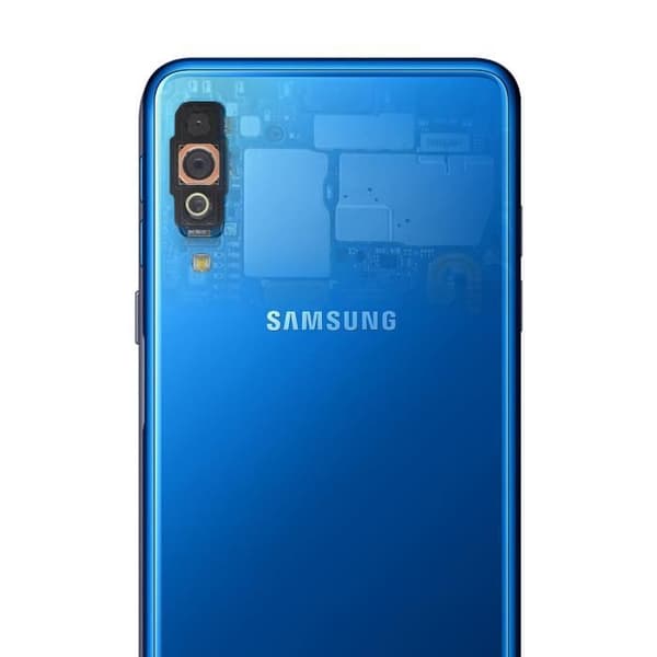 Bagkamera - Samsung - Galaxy A7 2018 - Høj kvalitet - Integreret forbindelseskabel - Sort