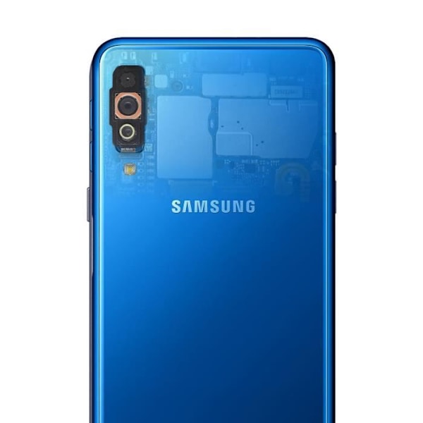 Bakkamera - Samsung - Galaxy A7 2018 - Hög kvalitet - Integrerad anslutningskabel - Svart