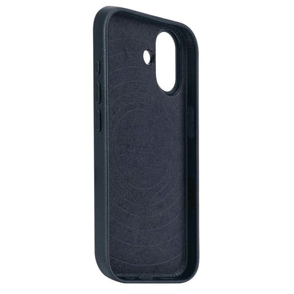 Coque MagSafe - DECODED - iPhone 17 - Fuldkorn læder - Stødabsorberende beskyttelse - Marineblå Blå